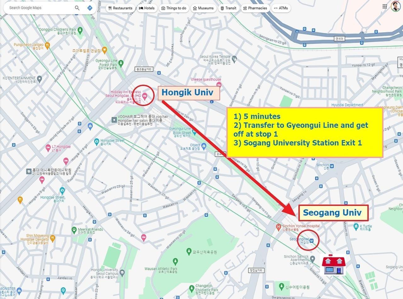 Park #hongdae Sinchon 10min #metro 3min #3beds *
